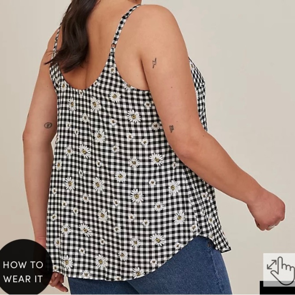 TORRID- Ava Stretch Challis Cami - NWT - Size 00 (M/L/10) - Picture 3 of 3